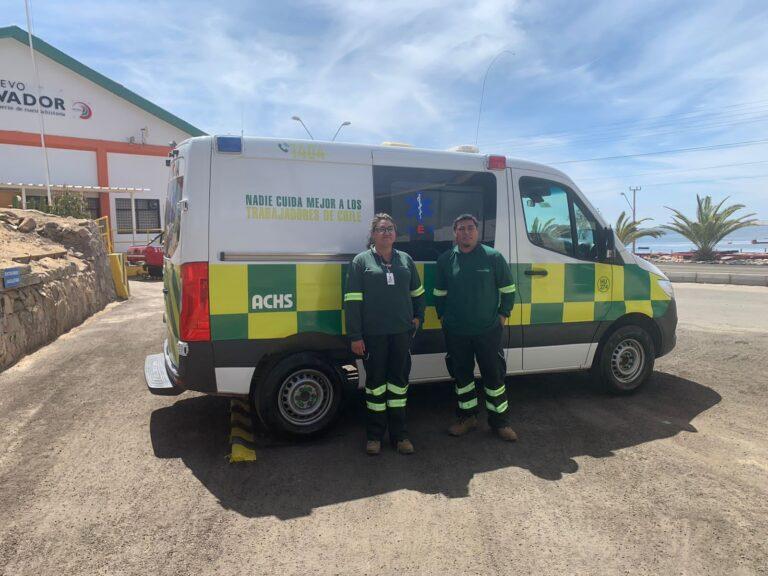 Codelco Salvador implementa nuevas salas de primeros auxilios en planta Las Añañucas y puerto Barquito 8 Foto Ambulancia Barquito