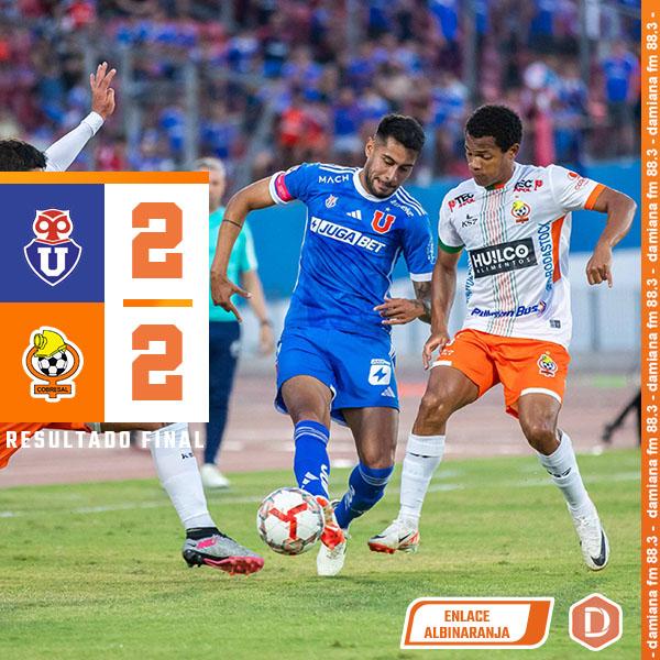 ⭕ En un entretenido partido, Cobresal empató 2 a 2 ante U. de Chile. 1 final u vs c