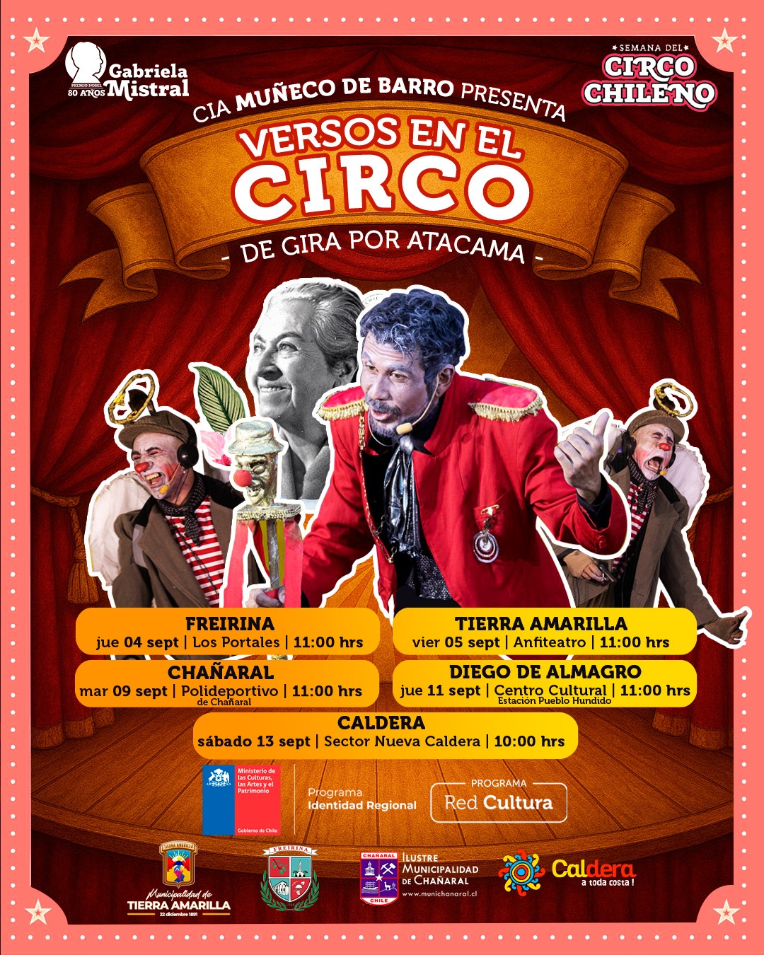 Celebración del Mes del Circo Chileno considera funciones gratuitas en siete comunas de la región 1 Cia Muneco de Barro