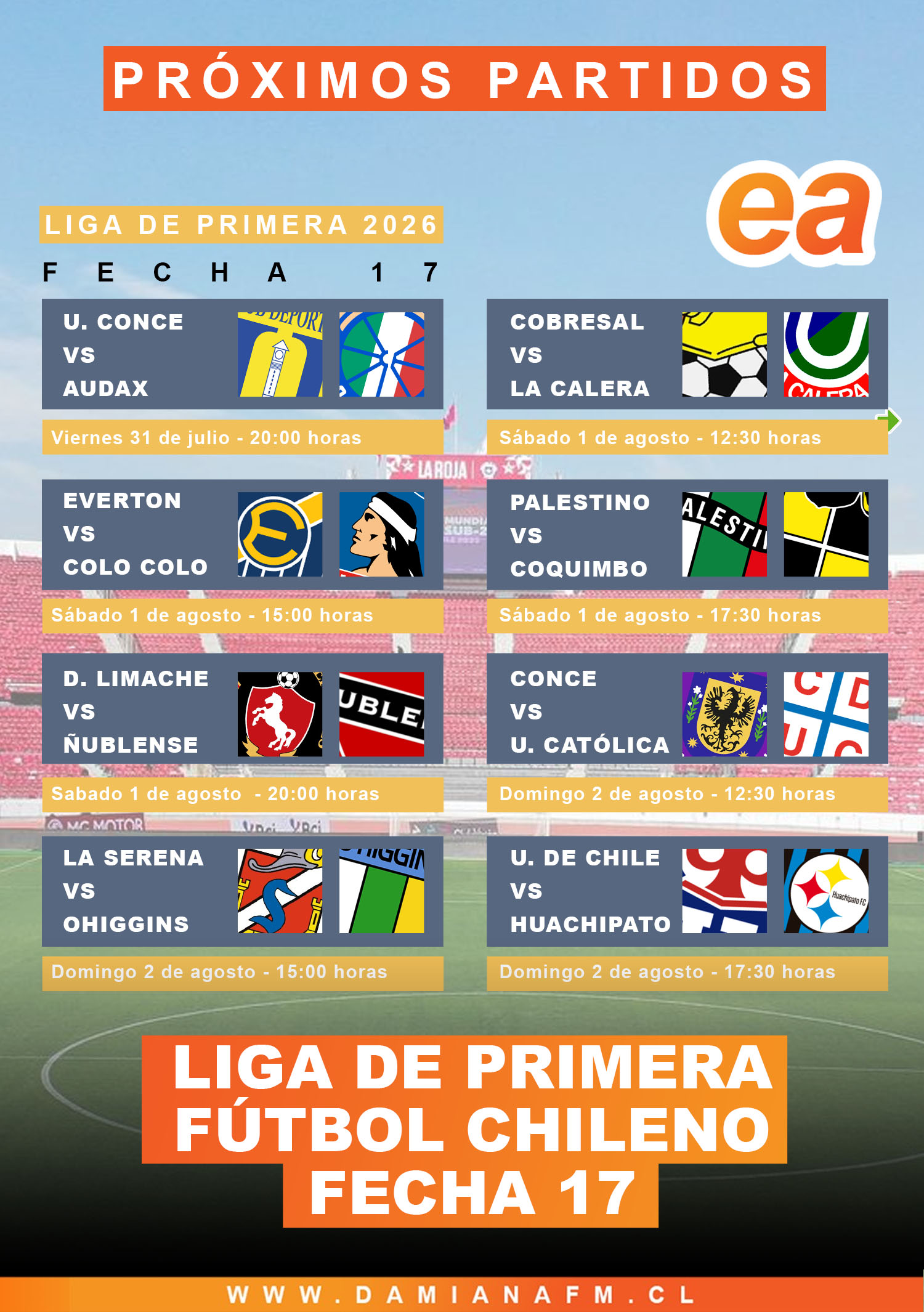 Inicio 34 FECHA 17 CHILE